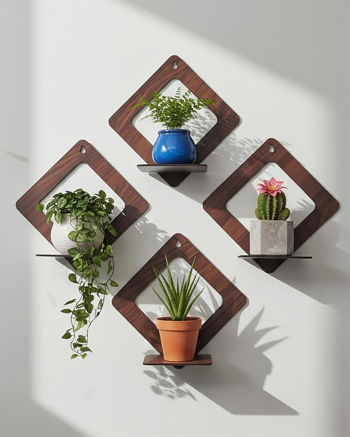 Wooden Tree Wall Shelf