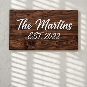 Avatar Decor Name plate for home entrance outdoor | Name plate | Wood Personalized NamePlate with 3D Letters | Door nameplates | Custom NamePlate For Home, Office and Outdoor Entrance | 15X30 cm | Wooden | Housewarming Gifts (15X30 Cm)