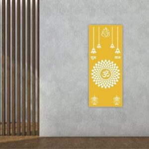 AVATARDECOR Custom Acrylic Om Symbol Wall Art for Pooja Room – Hindu Aum Mandala Decor for Mandir, Home Temple, Yoga, Meditation & Diwali – Spiritual Backdrop for Indian Festival & Prayer Space