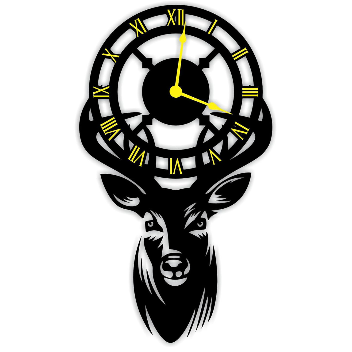 Deer Wall Clock for Kids Room & Home Décor – Stylish Cartoon Animal Design Wall Watch for Bedroom, Nursery, Living Room – Fun & Educational Timepiece for Children, Animal Lovers & Creative Interiors