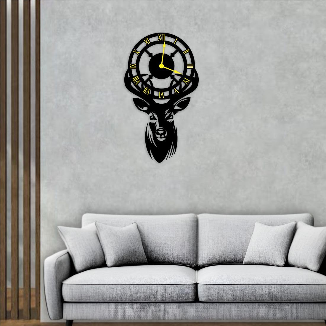 Deer Wall Clock for Kids Room & Home Décor – Stylish Cartoon Animal Design Wall Watch for Bedroom, Nursery, Living Room – Fun & Educational Timepiece for Children, Animal Lovers & Creative Interiors - Image 4