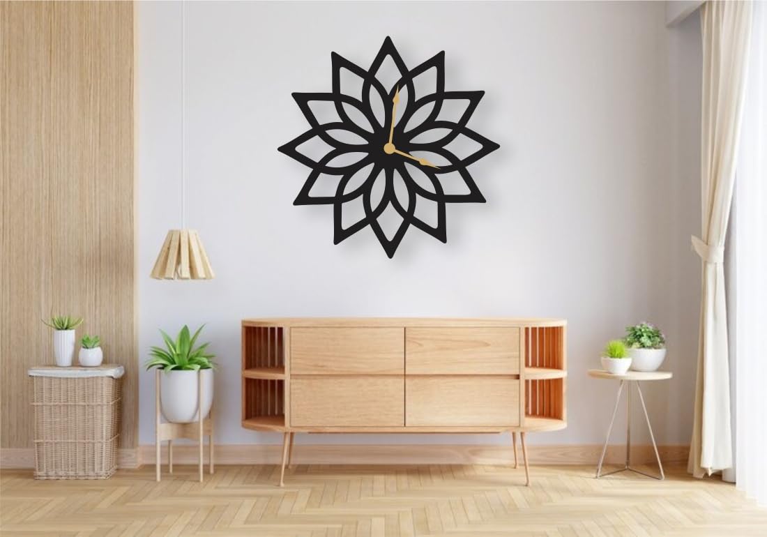 Modern Stylish Wall Clock for Home Decor – Silent Non-Ticking Designer Wall Watch with Large Numbers – Elegant Decorative Timepiece for Living Room, Bedroom, Office, Kitchen - Image 2