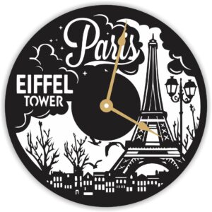 Paris Eiffel Tower Wall Clock