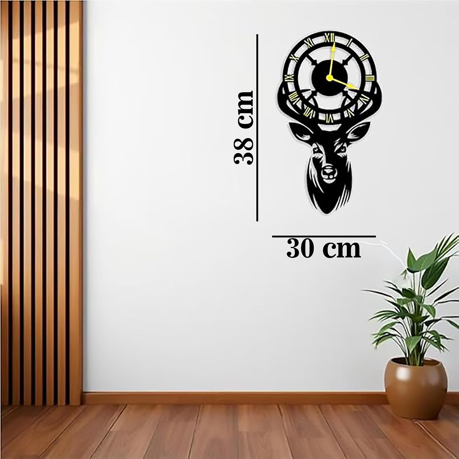Deer Wall Clock for Kids Room & Home Décor – Stylish Cartoon Animal Design Wall Watch for Bedroom, Nursery, Living Room – Fun & Educational Timepiece for Children, Animal Lovers & Creative Interiors - Image 3
