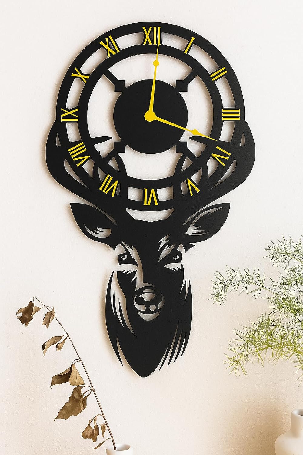 Deer Wall Clock for Kids Room & Home Décor – Stylish Cartoon Animal Design Wall Watch for Bedroom, Nursery, Living Room – Fun & Educational Timepiece for Children, Animal Lovers & Creative Interiors - Image 5