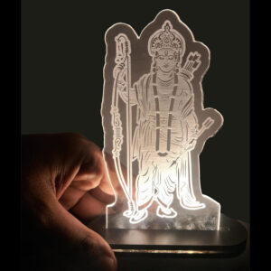 Avatar Lord Ram 3D Acrylic LED Night Lamp | Spiritual LED Table Light for Home & Office | Religious Gift & Decorative Lighting