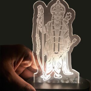 Avatar Lord Ram 3D Acrylic LED Night Lamp | Spiritual LED Table Light for Home & Office | Religious Gift & Decorative Lighting