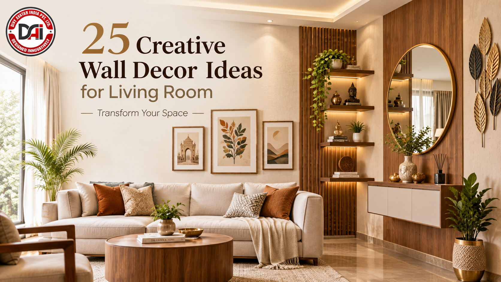 Read more about the article 25 Creative Wall Decor Ideas for Living Room to Transform Your Space